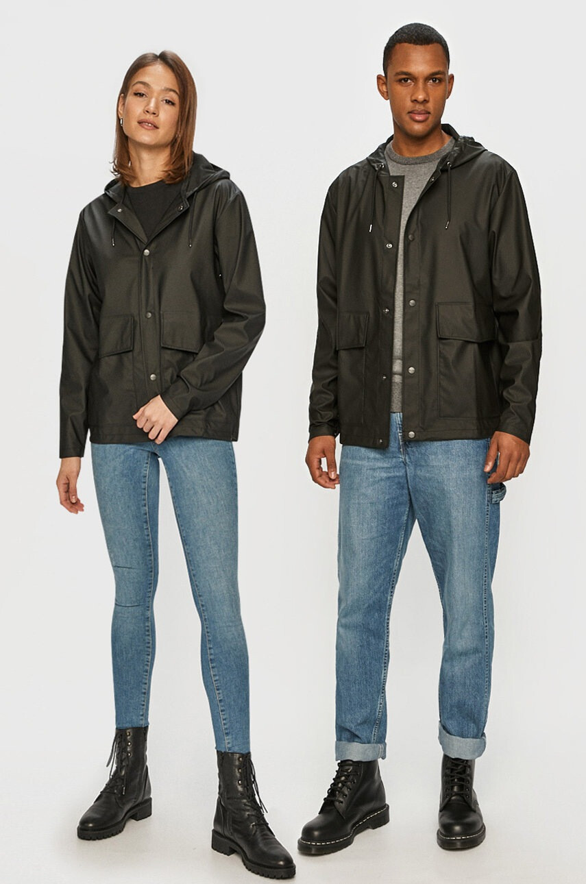 Rains Непромокаемо яке 1826 Short Hooded Coat - Pepit.bg