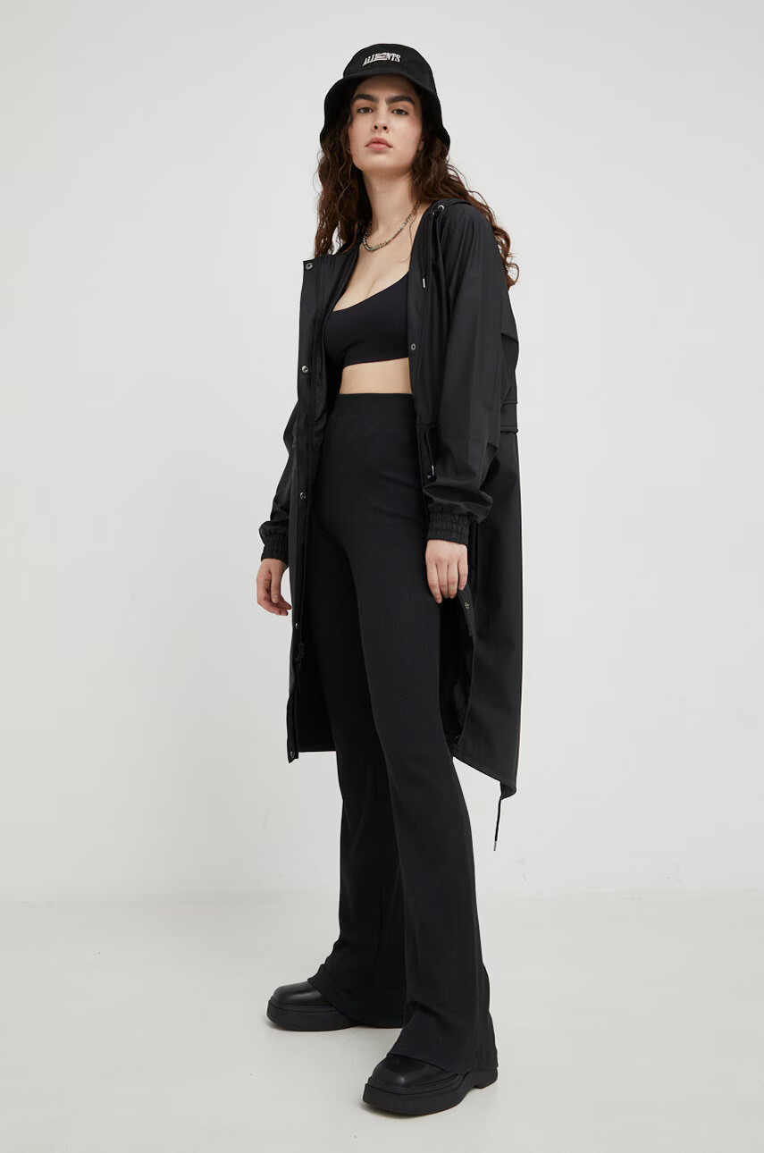 Rains Непромокаемо яке 18550 String Parka в черно с преходна изолация - Pepit.bg