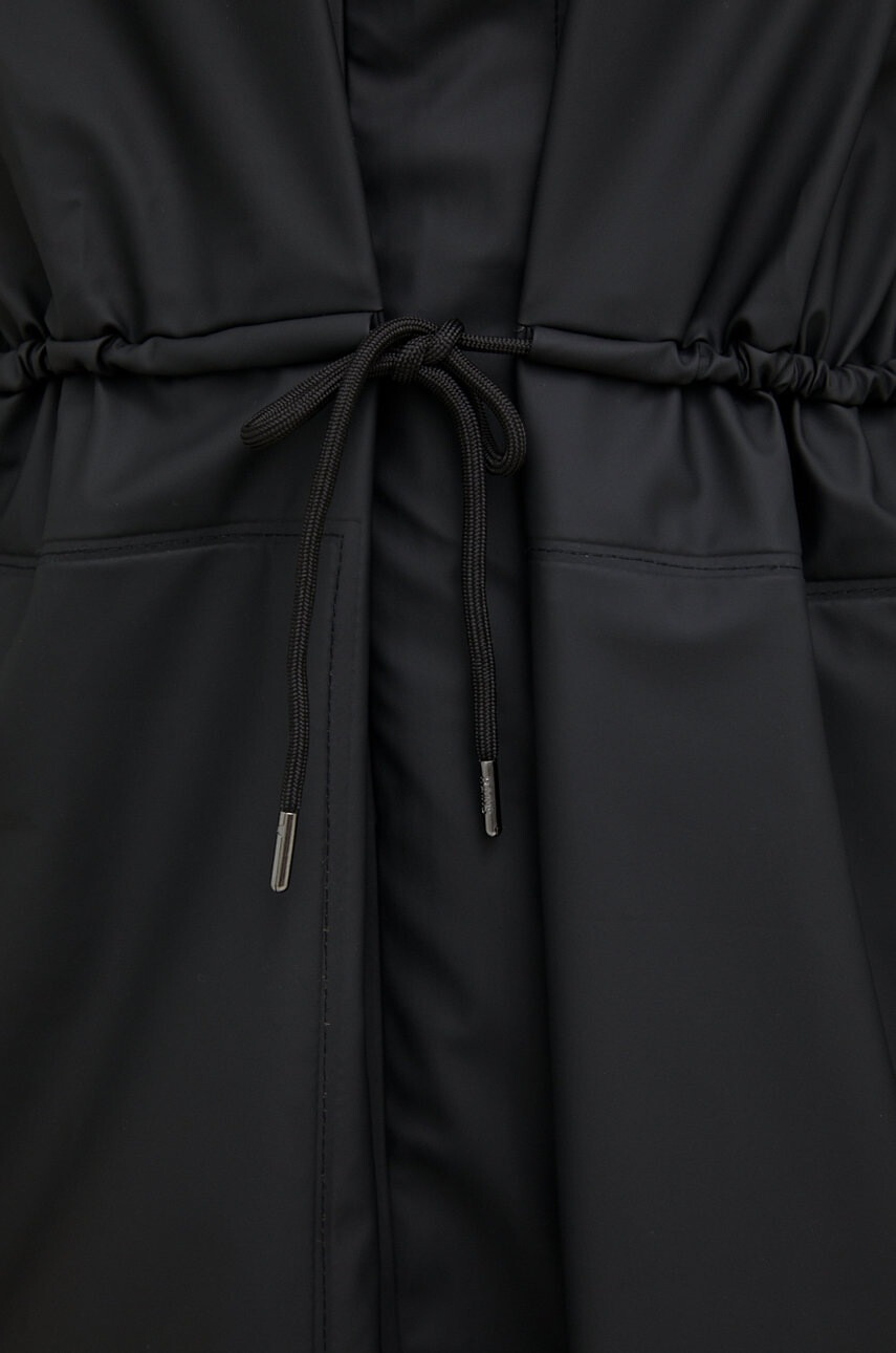 Rains Непромокаемо яке 18550 String Parka в черно с преходна изолация - Pepit.bg