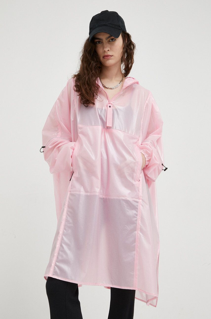 Rains Непромокаемо яке 18810 Long Ultralight Anorak в розово с преходна изолация - Pepit.bg