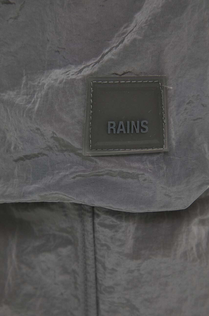 Rains Панталон 18980 Cargo Pants Wide в сребристо със стандартна кройка със стандартна талия - Pepit.bg