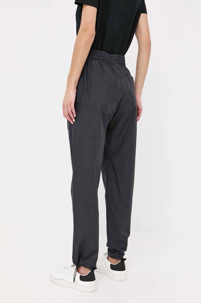 Rains Панталони 18700 Woven Pants Regular в черно със стандартна кройка с висока талия - Pepit.bg