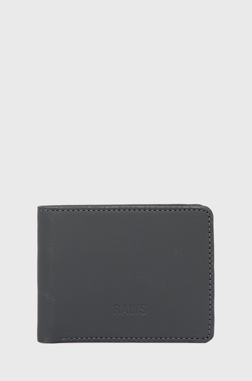 Rains Портфейл 16600 Folded Wallet в сиво - Pepit.bg