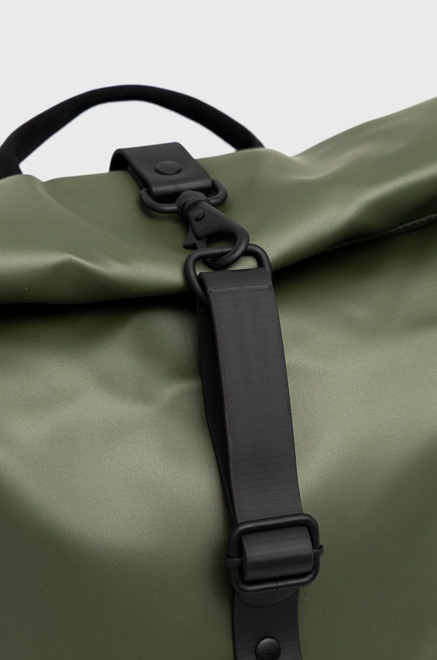 Rains Раница 13160 Rolltop Rucksack в зелено голям размер с изчистен дизайн - Pepit.bg