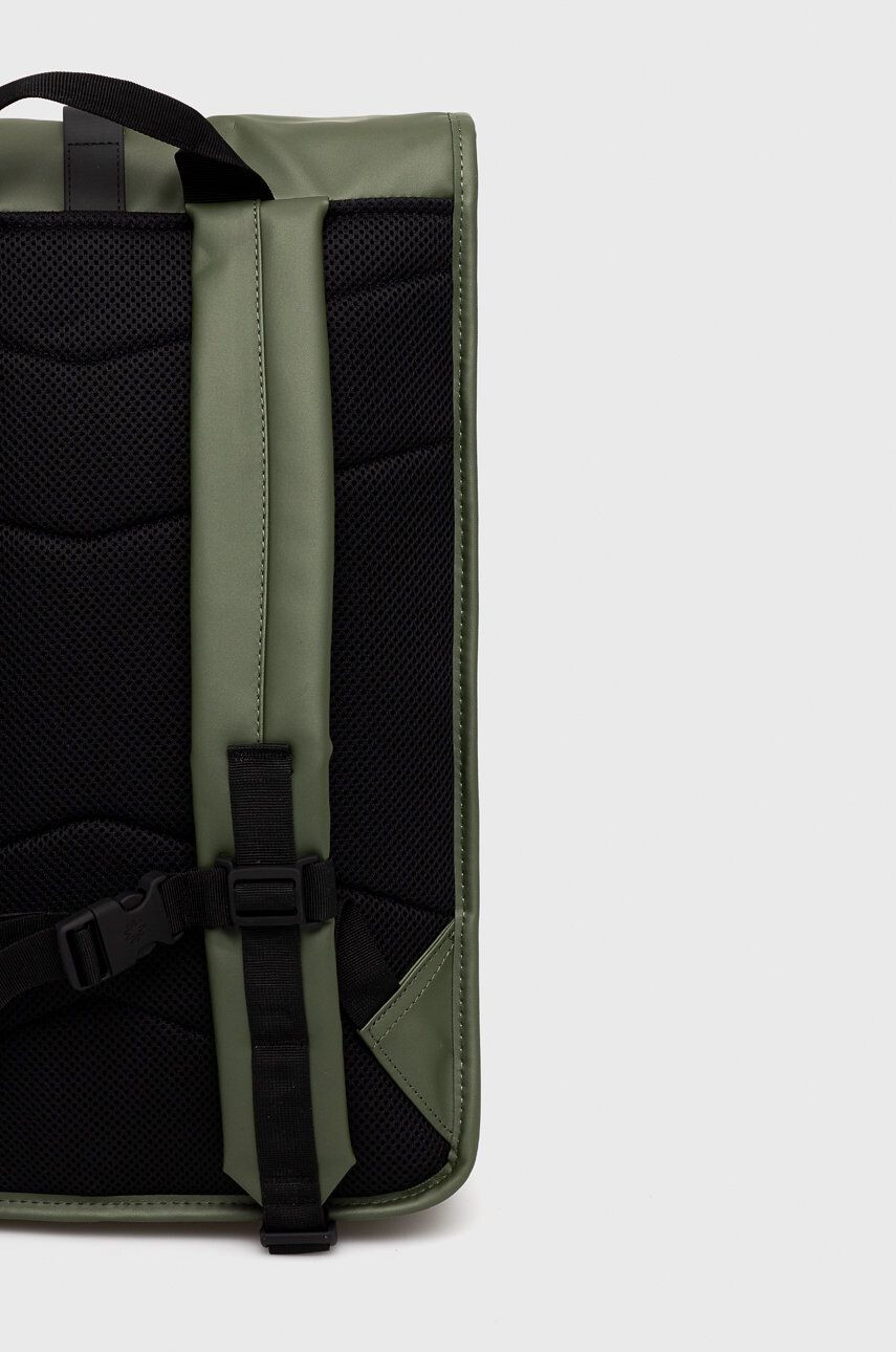 Rains Раница 13160 Rolltop Rucksack в зелено голям размер с изчистен дизайн - Pepit.bg