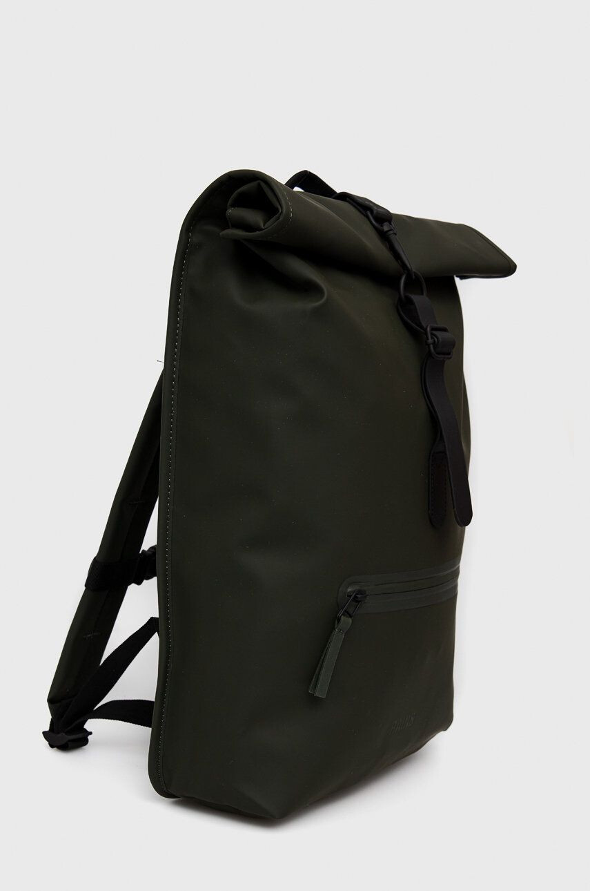 Rains Раница 13160 Rolltop Rucksack в тъмносиньо голям размер с изчистен дизайн - Pepit.bg