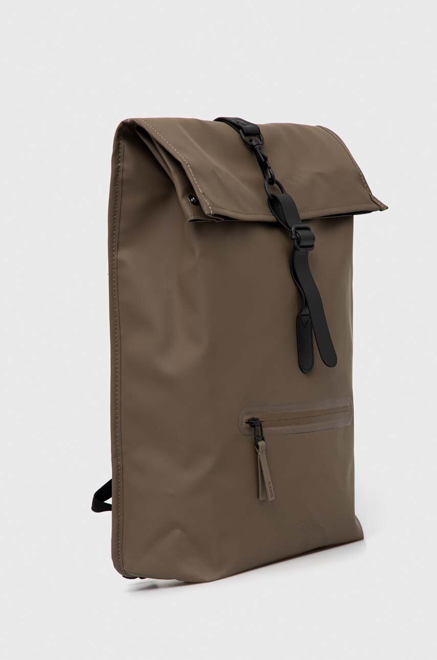 Rains Раница 13160 Rolltop Rucksack в кафяво голям размер с изчистен дизайн - Pepit.bg