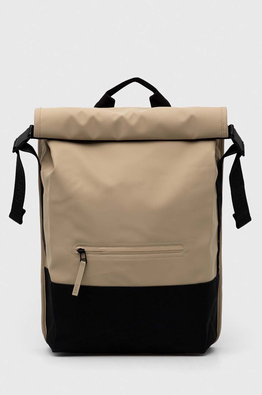 Rains Раница 13760 Trail Rolltop Backpack в бежово голям размер с изчистен дизайн - Pepit.bg