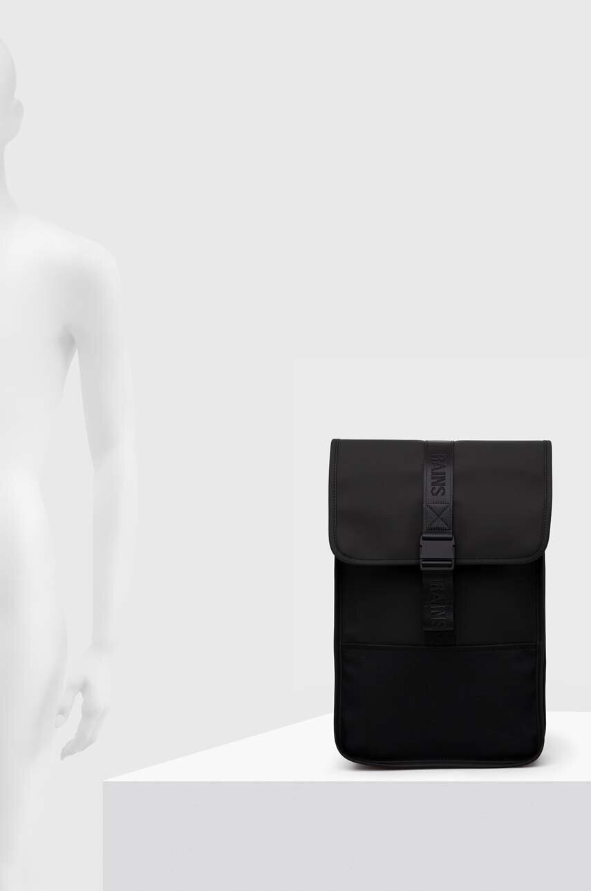 Rains Раница 13780 Trail Backpack Mini в черно голям размер с изчистен дизайн - Pepit.bg