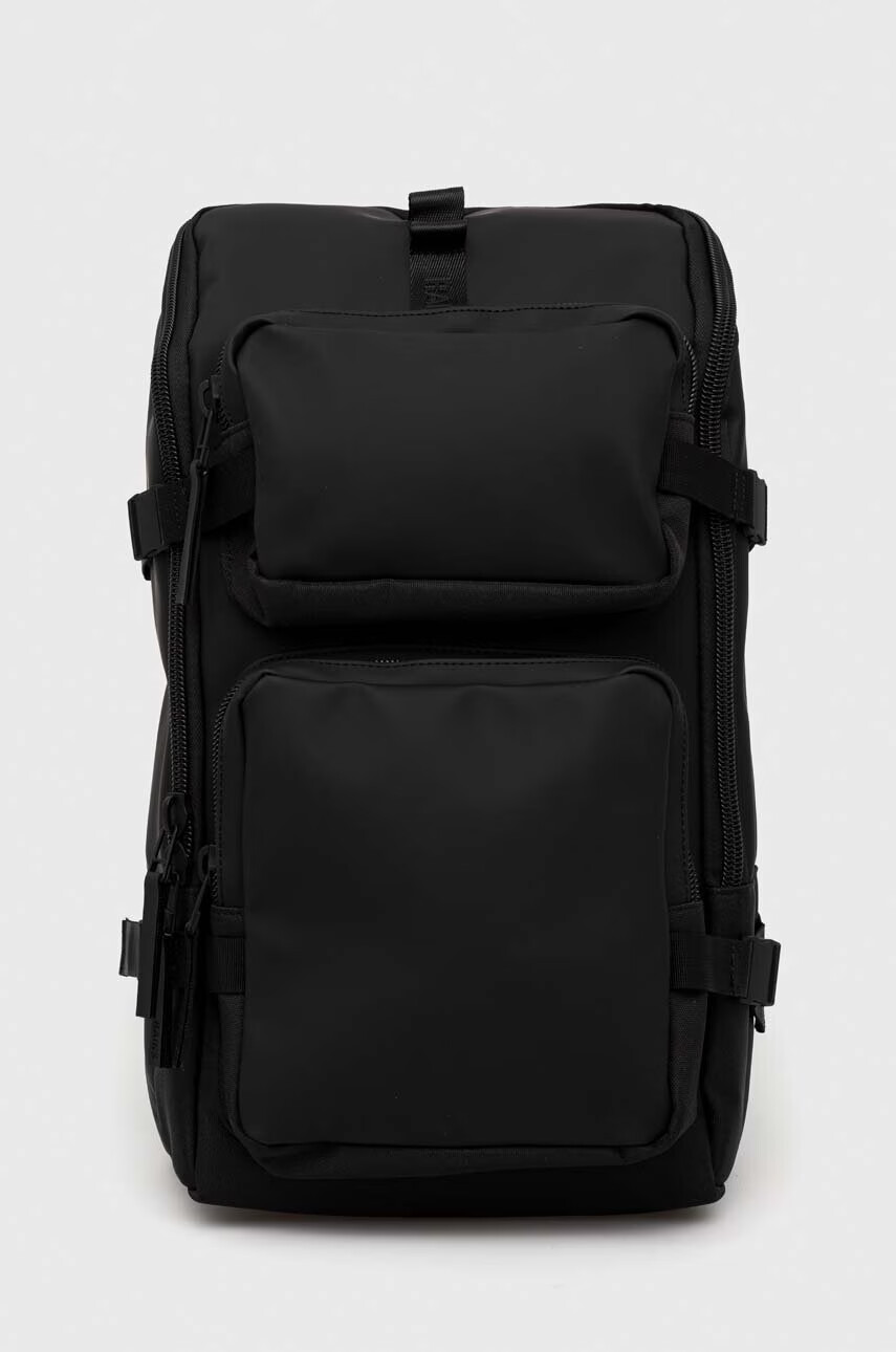 Rains Раница 13800 Trail Cargo Backpack в черно голям размер с изчистен дизайн - Pepit.bg
