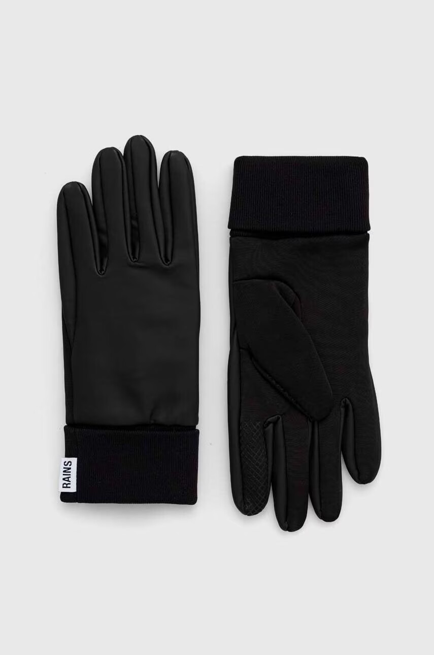 Rains Ръкавици 16720 Gloves в черно - Pepit.bg