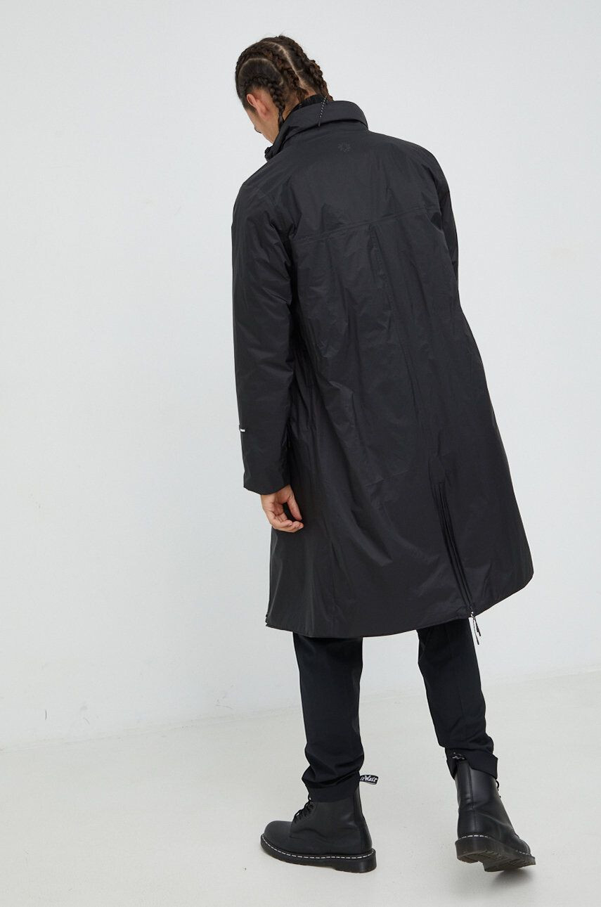 Rains Яке 15500 Long Padded Nylon W Coat в черно с преходна изолация - Pepit.bg