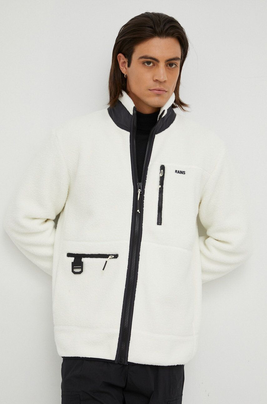 Rains Яке 18420 Heavy Fleece Jacket в бяло с преходна изолация - Pepit.bg