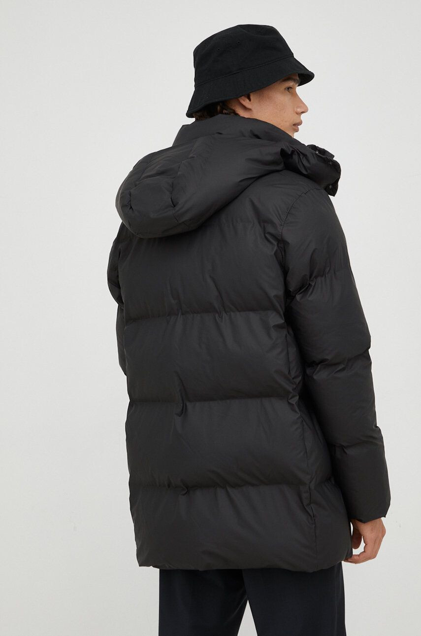 Rains Яке 15040 Boxy Puffer Parka в черно със зимна изолация - Pepit.bg