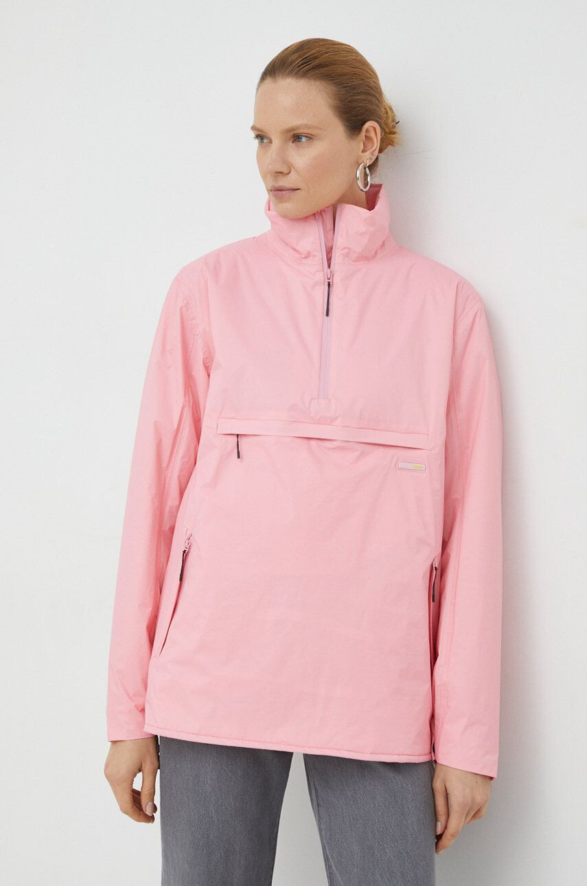 Rains Яке 15490 Padded Nylon Anorak в розово с преходна изолация - Pepit.bg