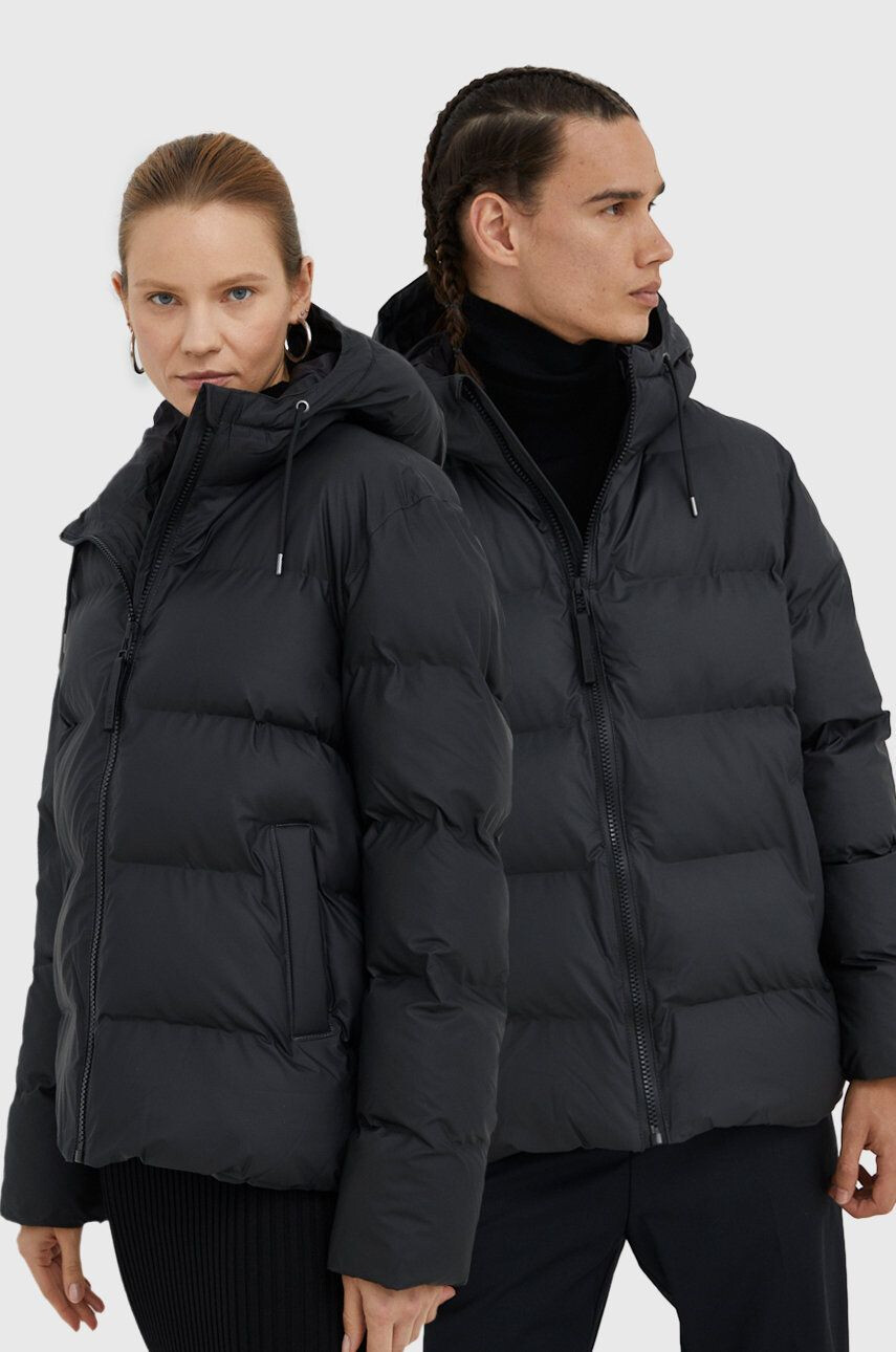 Rains Яке 15500 Long Padded Nylon W Coat в кафяво с преходна изолация - Pepit.bg