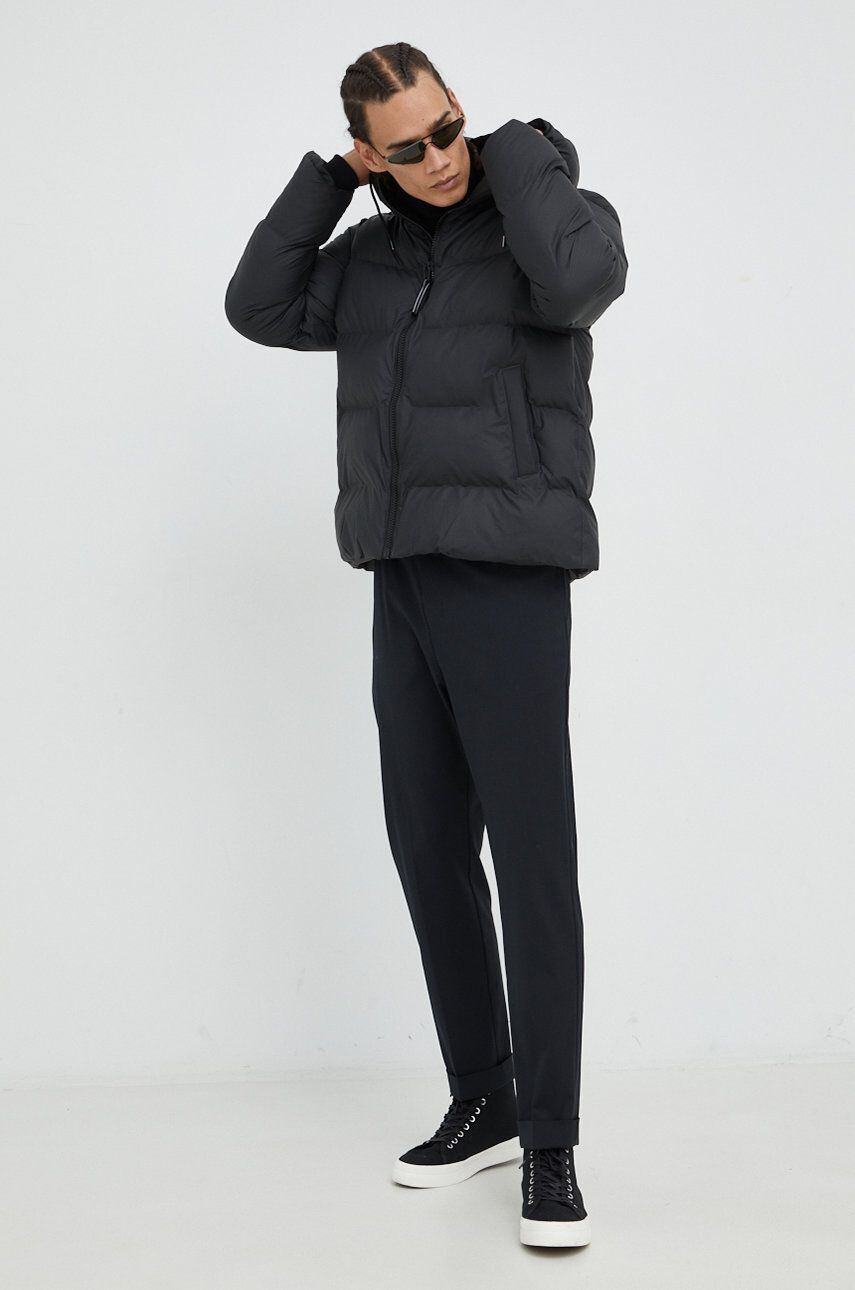 Rains Яке 15500 Long Padded Nylon W Coat в кафяво с преходна изолация - Pepit.bg