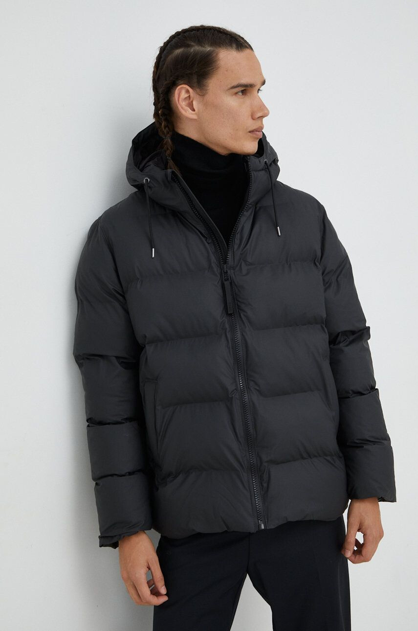 Rains Яке 15500 Long Padded Nylon W Coat в кафяво с преходна изолация - Pepit.bg