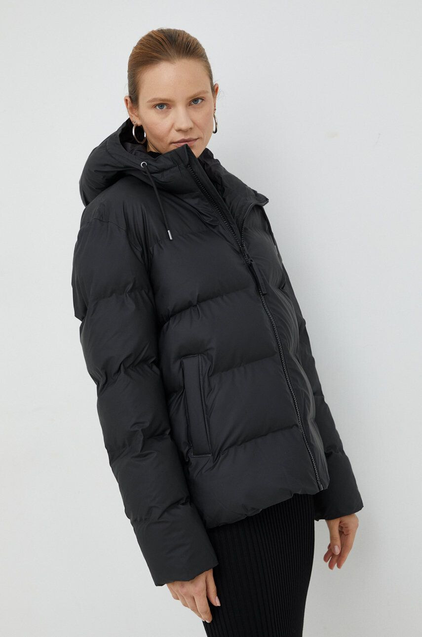 Rains Яке 15500 Long Padded Nylon W Coat в кафяво с преходна изолация - Pepit.bg