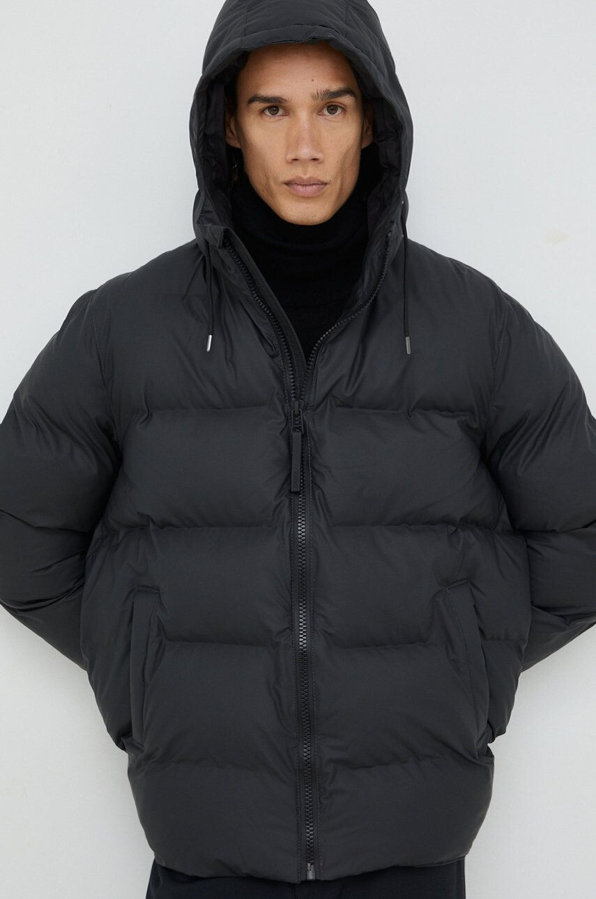 Rains Яке 15500 Long Padded Nylon W Coat в кафяво с преходна изолация - Pepit.bg