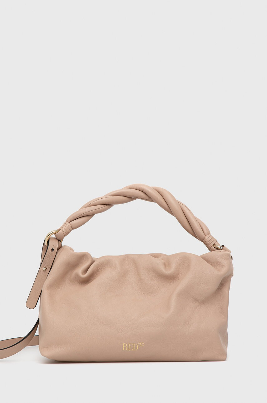 Red Valentino Кожена чанта в розово - Pepit.bg