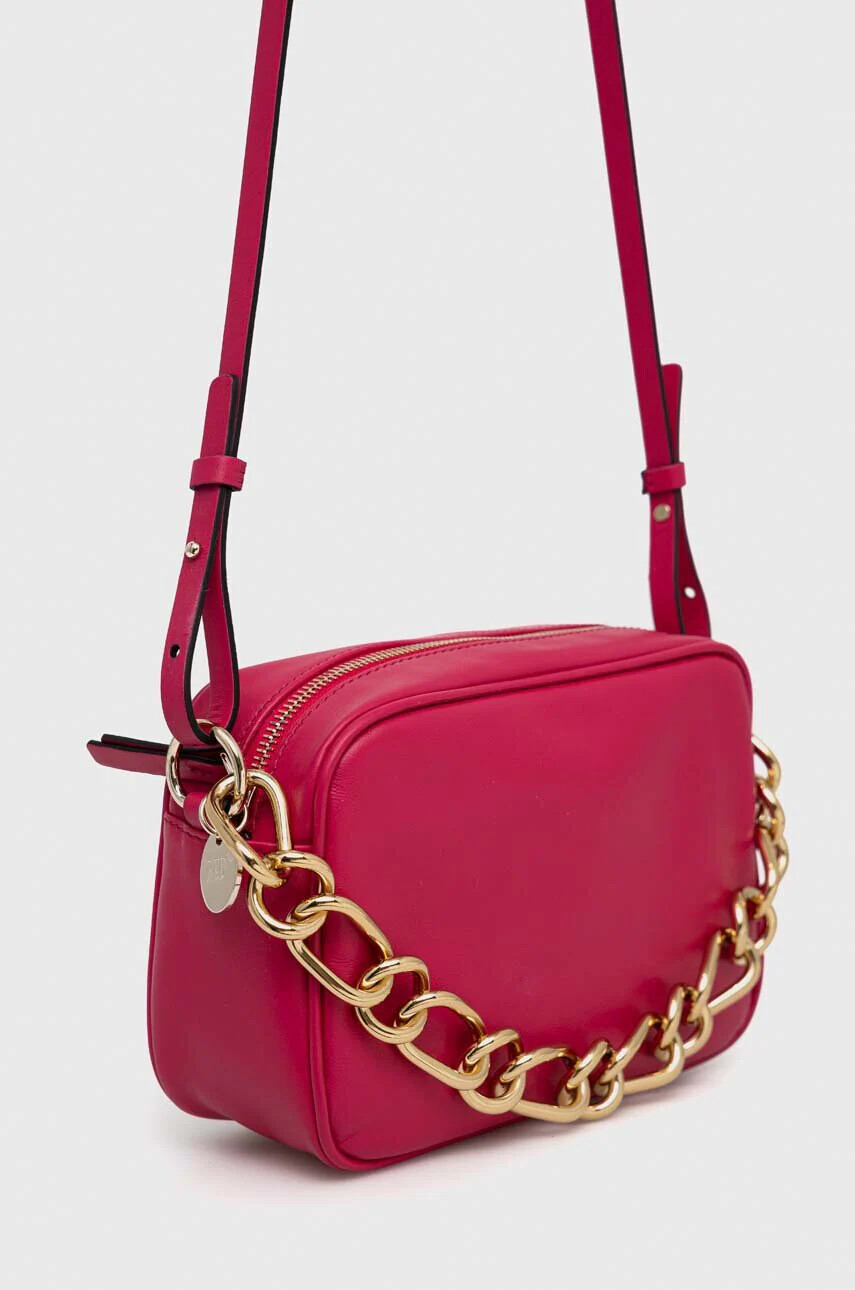 Red Valentino Кожена чанта в розово - Pepit.bg