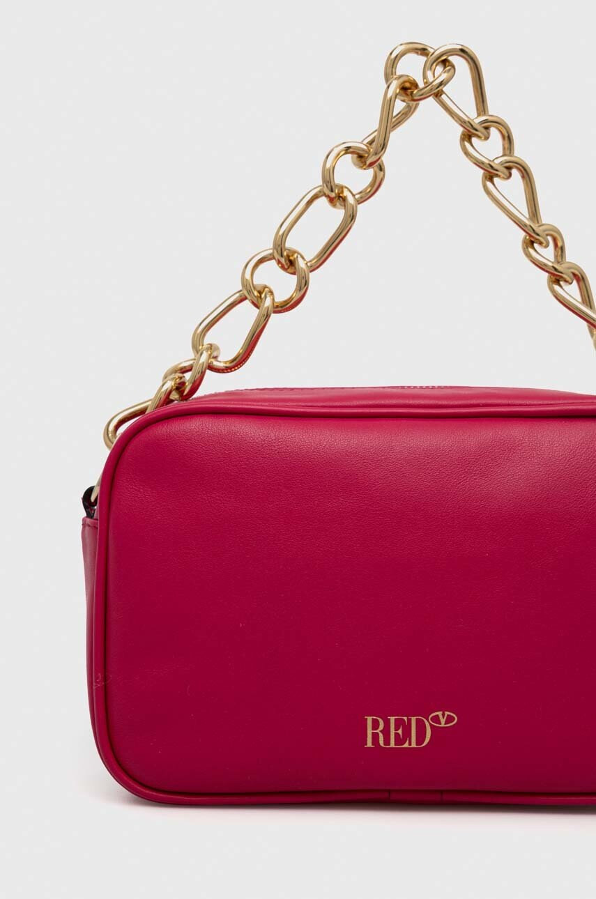 Red Valentino Кожена чанта в розово - Pepit.bg
