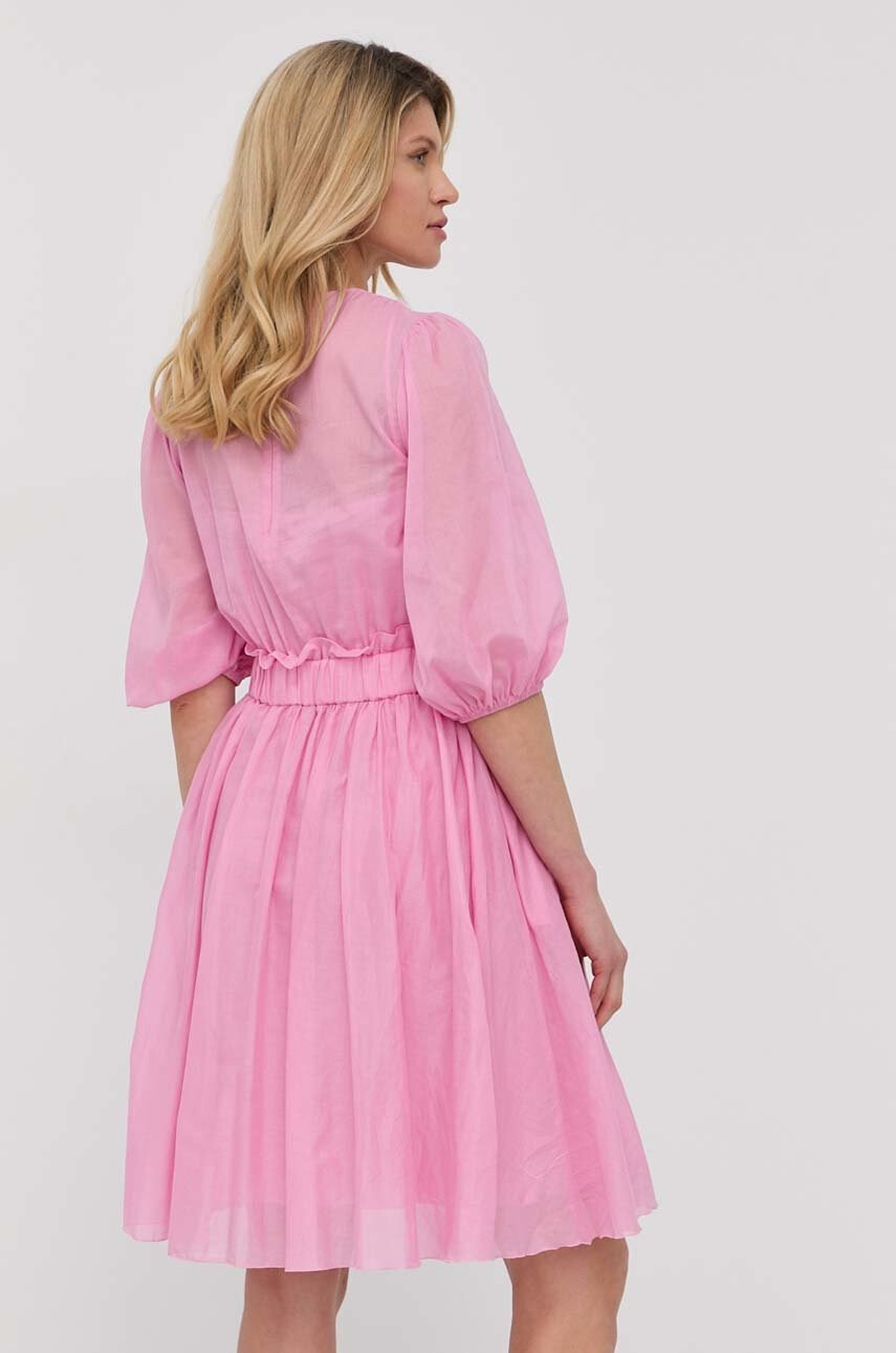 Red Valentino Памучна рокля в лилаво къс модел разкроен модел - Pepit.bg