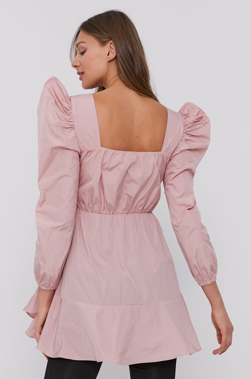 Red Valentino Рокля в розово къс модел разкроен модел - Pepit.bg