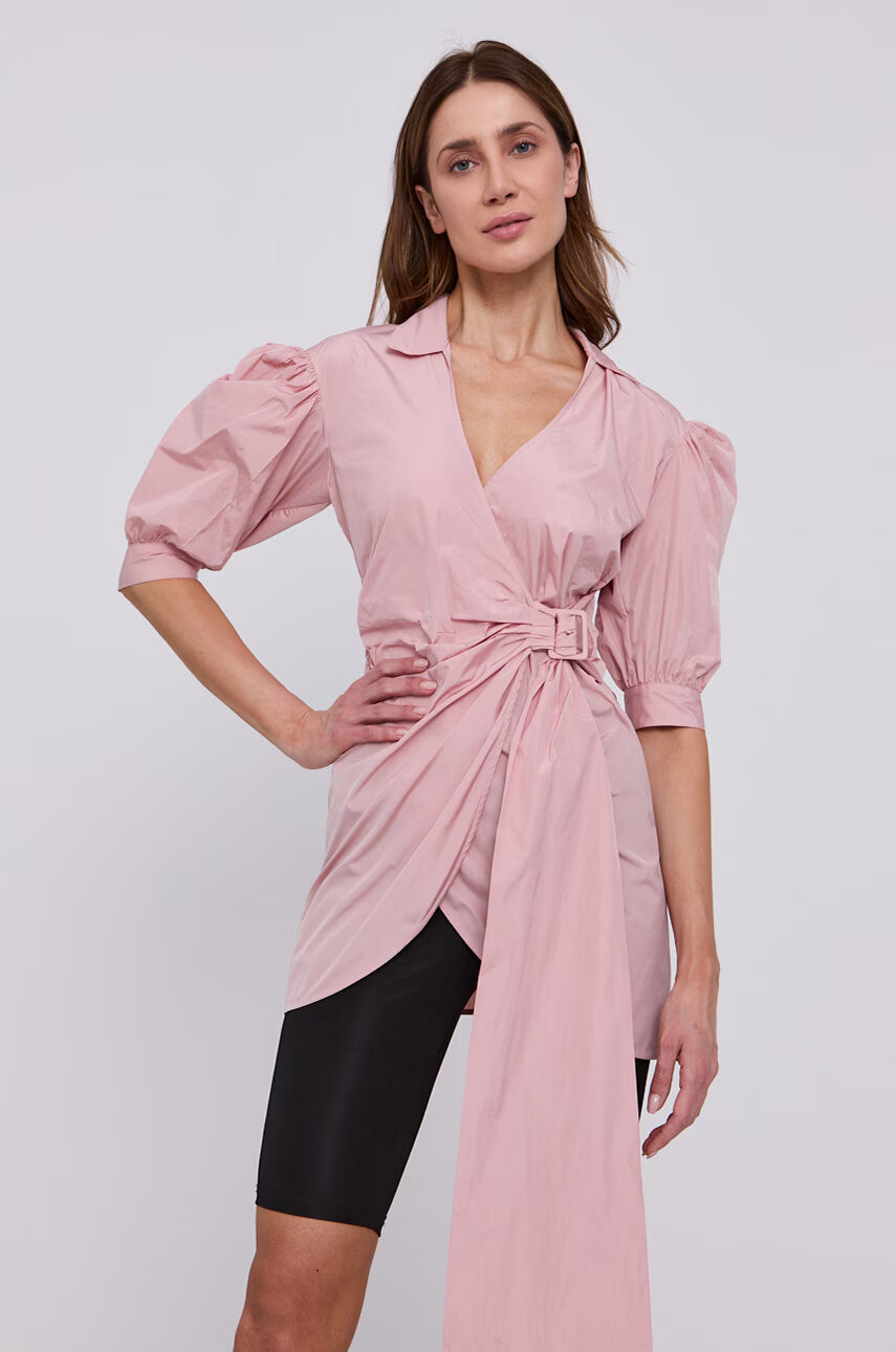 Red Valentino Рокля в розово къс модел със стандартна кройка - Pepit.bg