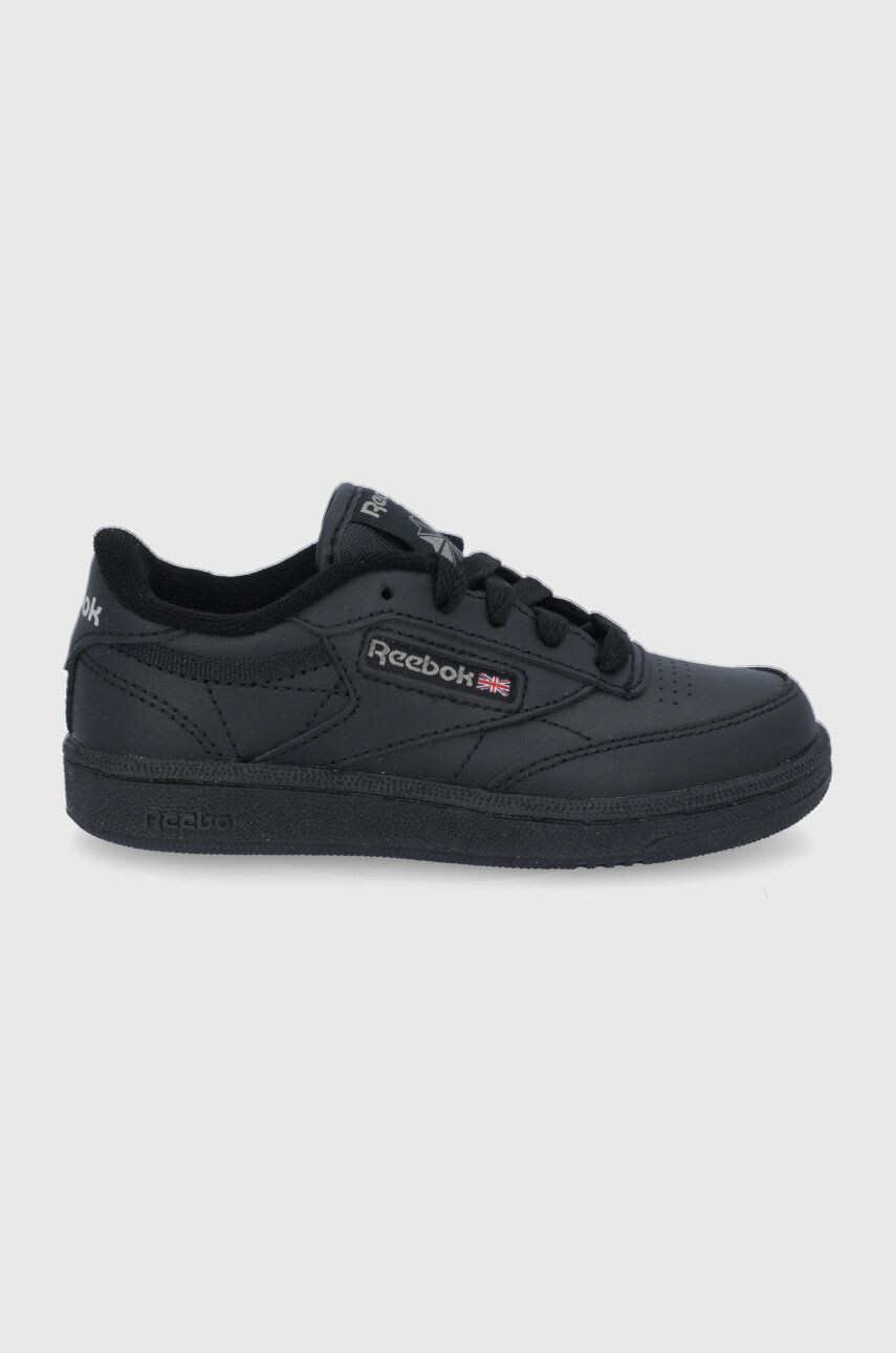 Reebok Classic Детски кожени обувки Club C BS6182 в черно - Pepit.bg