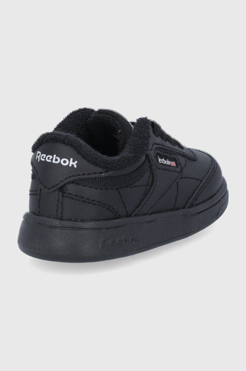 Reebok Classic Детски кожени обувки Club C FZ2096 в черно - Pepit.bg
