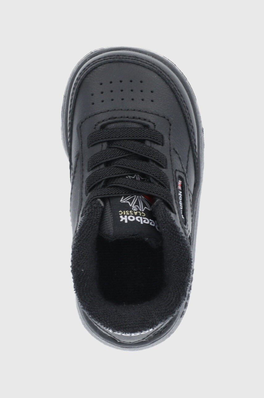 Reebok Classic Детски кожени обувки Club C FZ2096 в черно - Pepit.bg