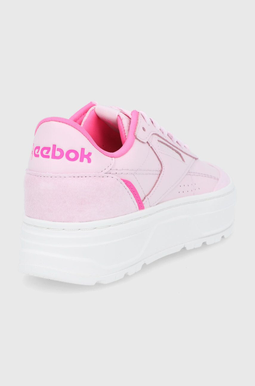 Reebok Classic Кожени обувки Club C Double Geo H67829 в розово с платформа - Pepit.bg