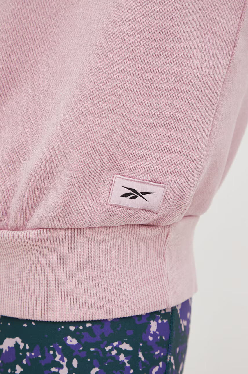 Reebok Classic Памучен суичър в розово с изчистен дизайн - Pepit.bg