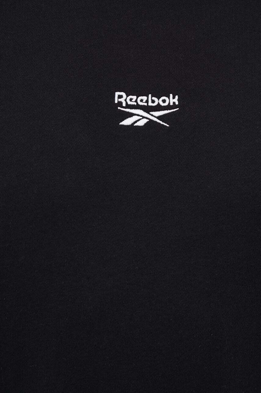 Reebok Classic Памучен суичър в черно с апликация - Pepit.bg