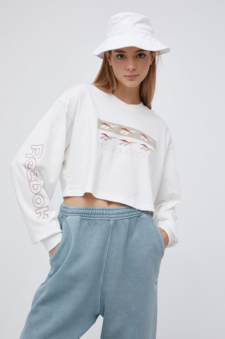 Reebok Classic Памучна блуза с дълги ръкави - Pepit.bg