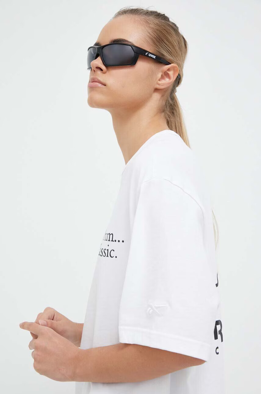 Reebok Classic Памучна тениска в бяло с принт - Pepit.bg
