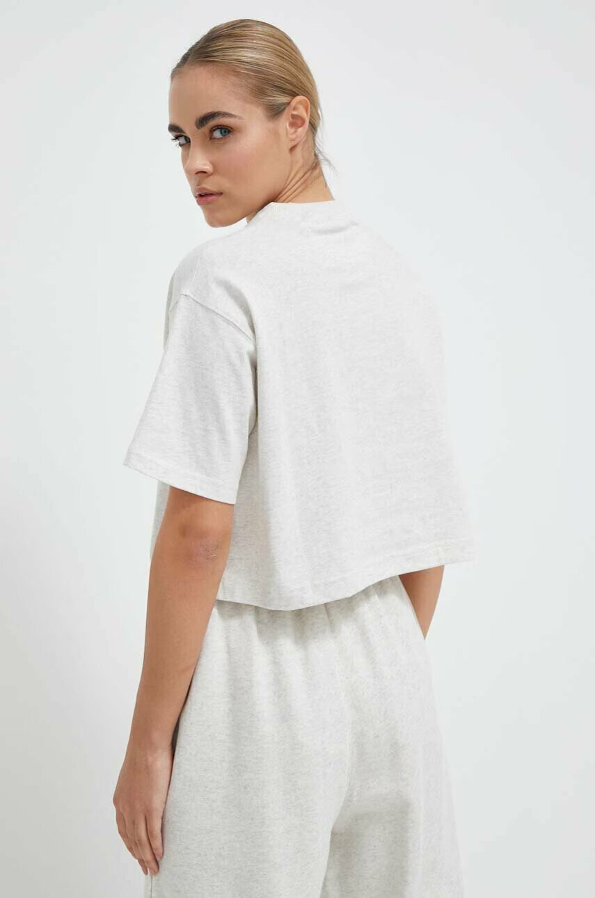 Reebok Classic Памучна тениска AE Big Logo Crop в бежово - Pepit.bg