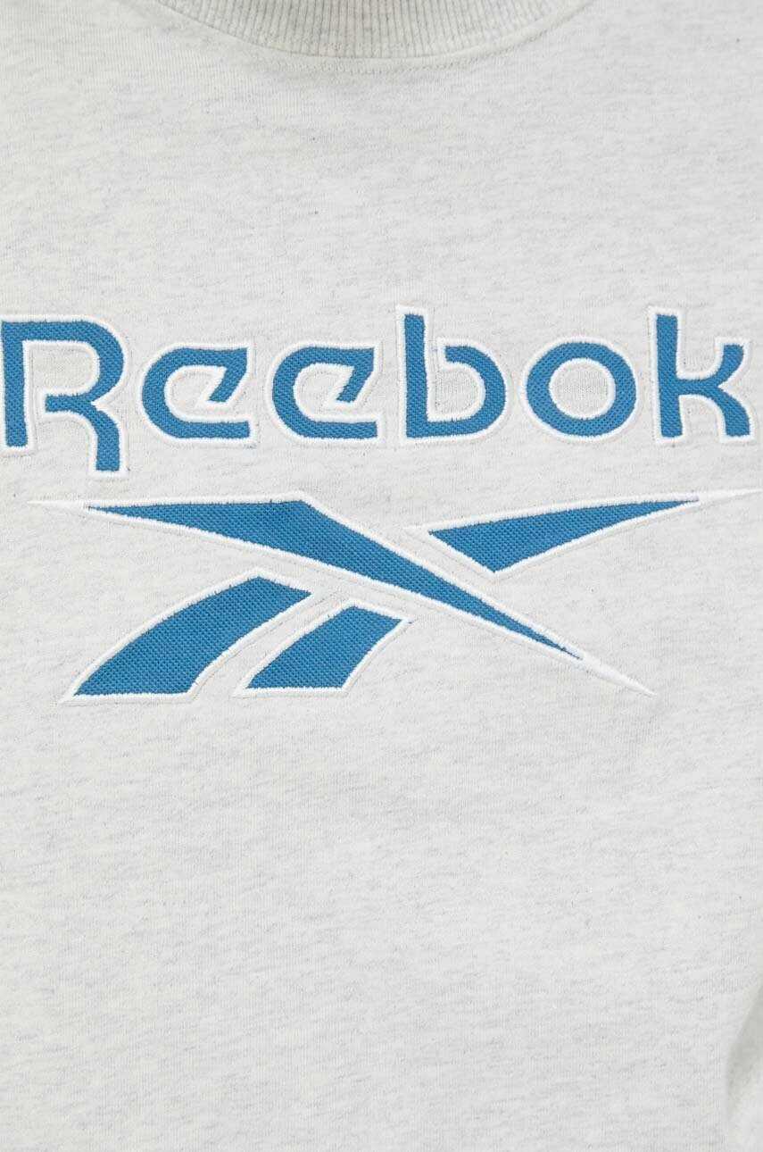 Reebok Classic Памучна тениска AE Big Logo Crop в бежово - Pepit.bg