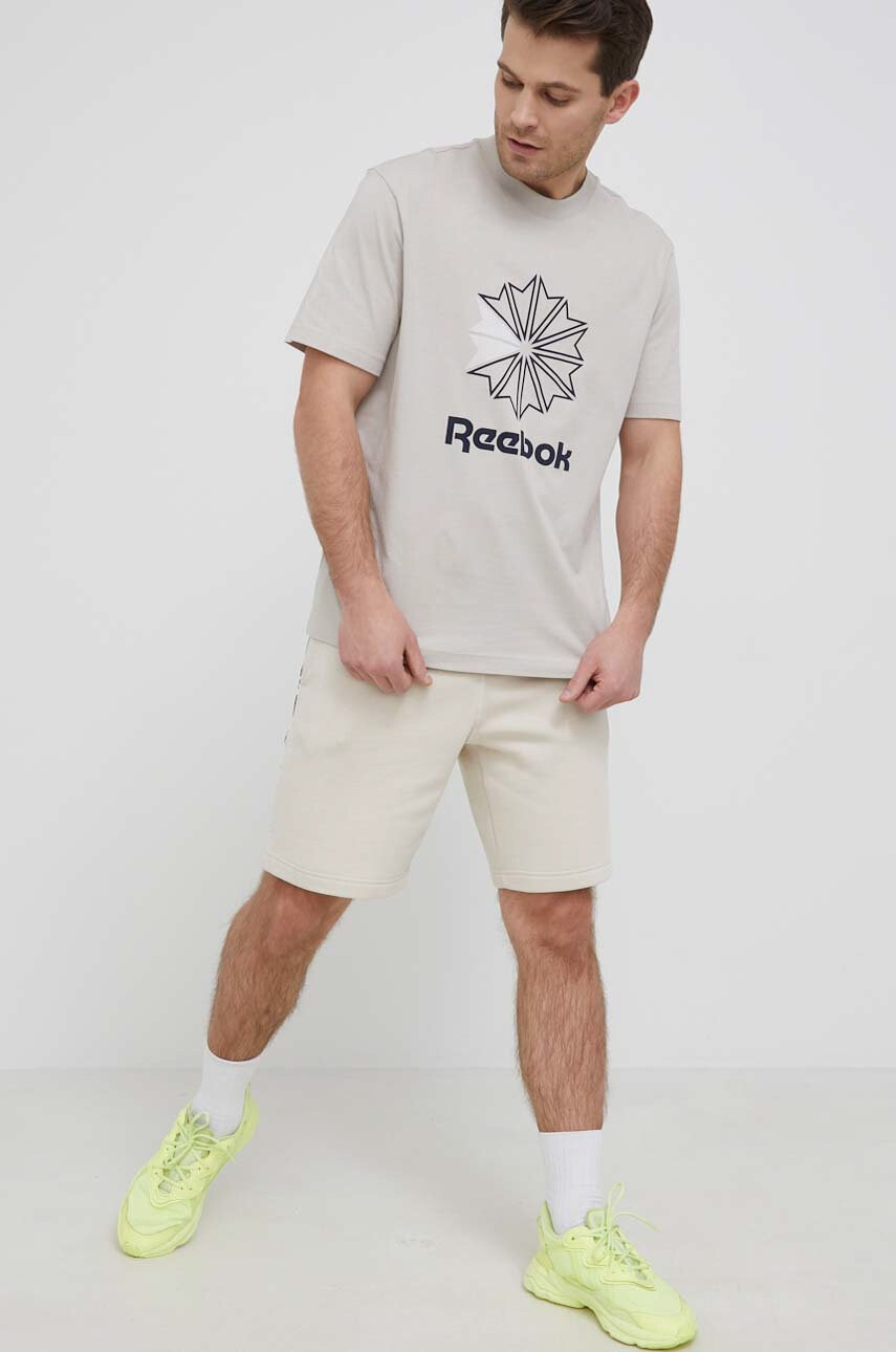 Reebok Classic Памучна тениска HD4016 в сиво с принт - Pepit.bg