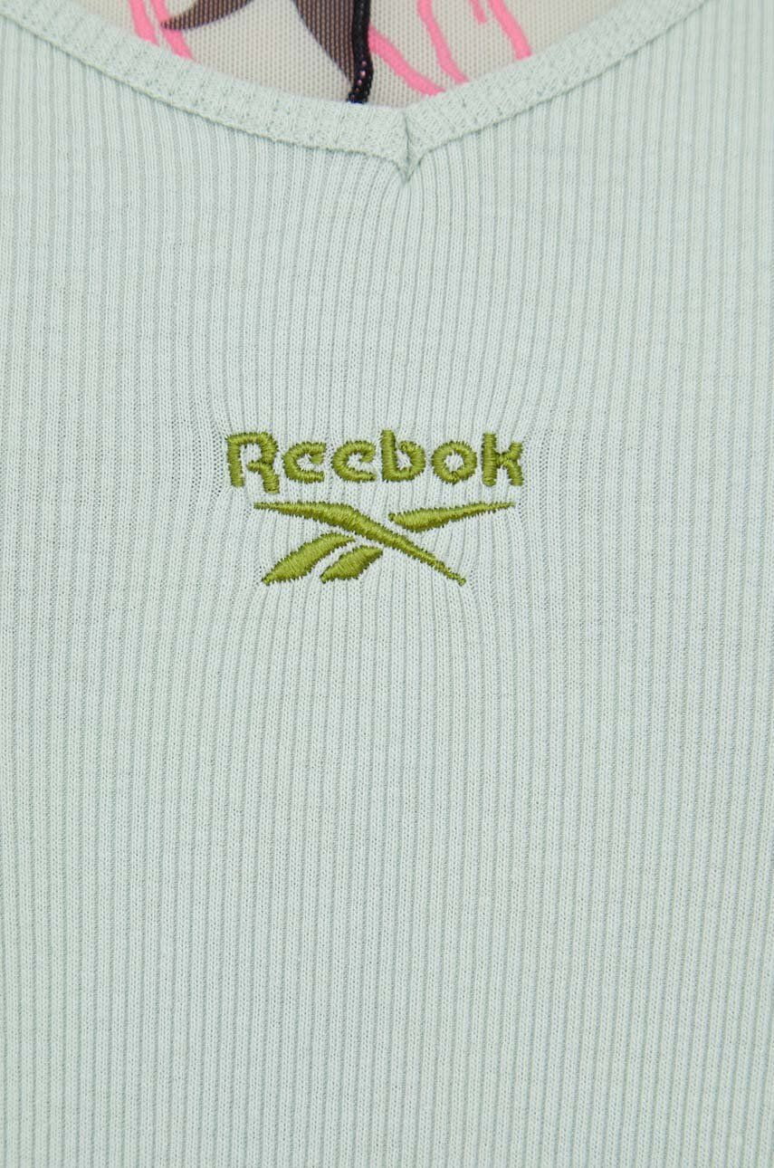 Reebok Classic Рокля H58681 в зелено къс модел с кройка по тялото - Pepit.bg