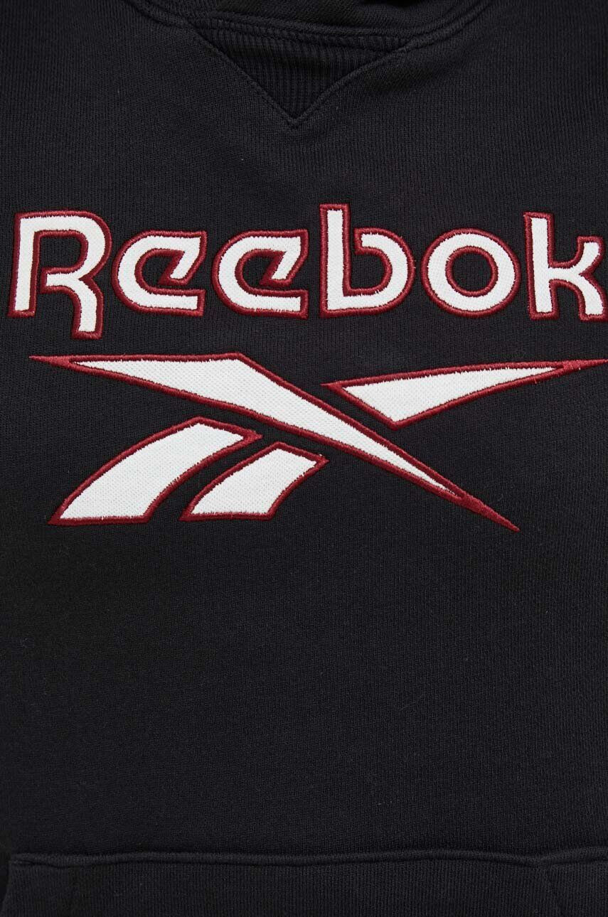 Reebok Classic Суичър в черно с качулка с принт - Pepit.bg