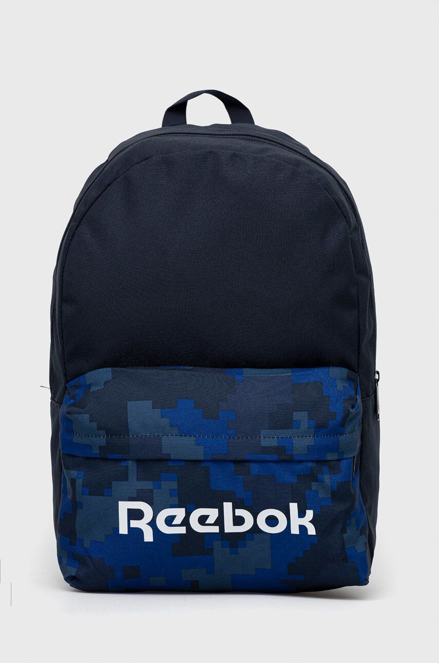 Reebok Детска раница H23413 в тъмносиньо голям размер с принт - Pepit.bg