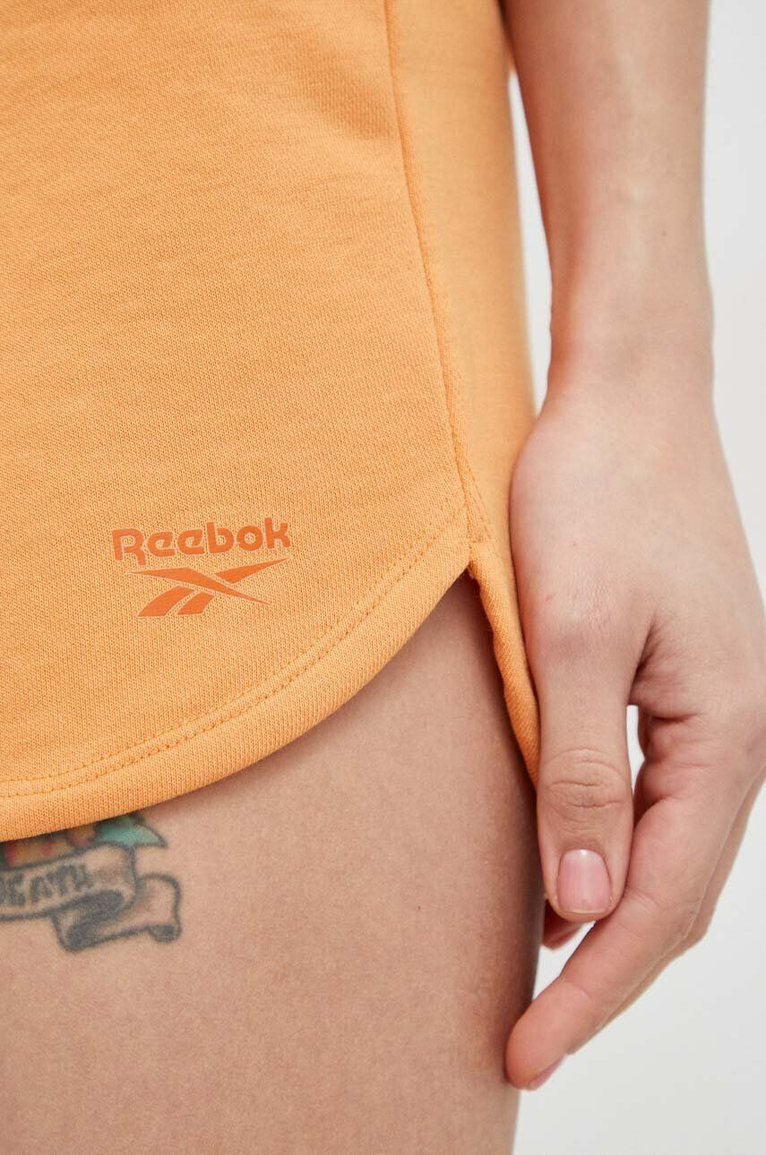 Reebok Къс панталон в оранжево с изчистен дизайн с висока талия - Pepit.bg