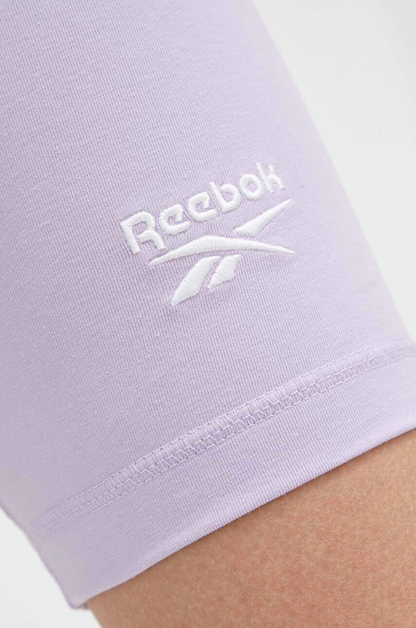 Reebok Къс панталон Identity в лилаво с изчистен дизайн с висока талия - Pepit.bg