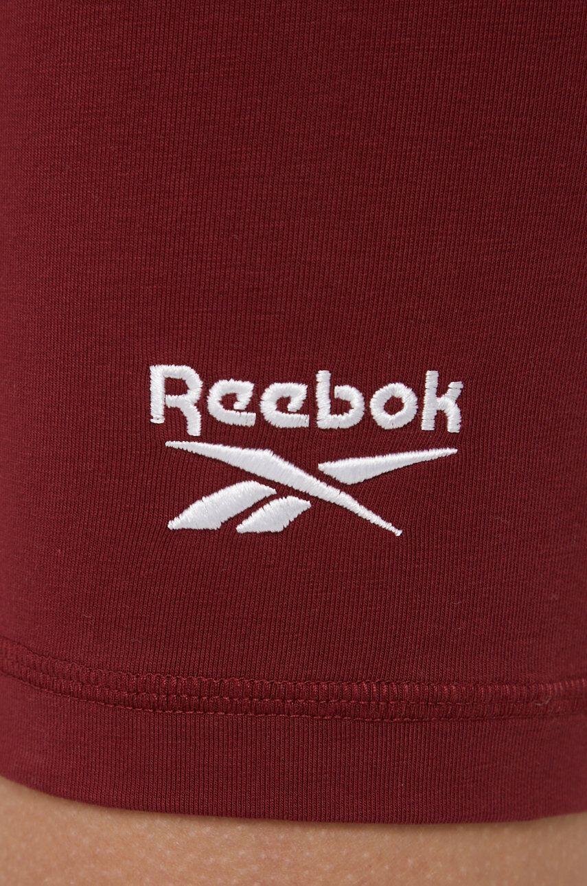 Reebok Къси панталони в бордо с изчистен дизайн с висока талия - Pepit.bg