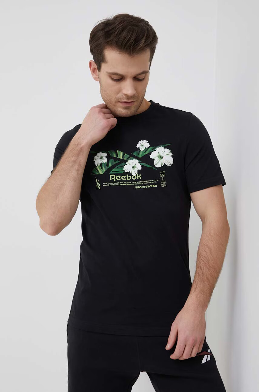 Reebok Памучна тениска HB8538 - Pepit.bg