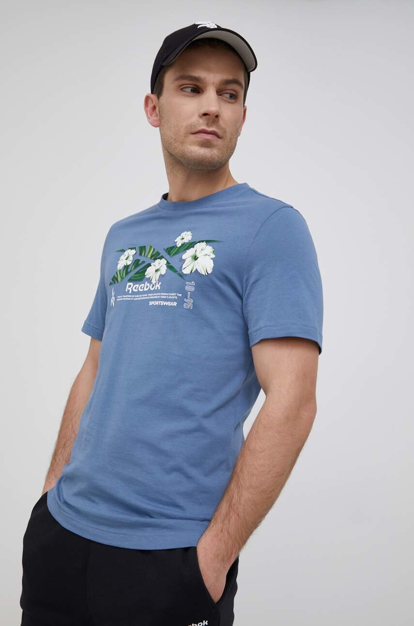 Reebok Памучна тениска HB7246 - Pepit.bg