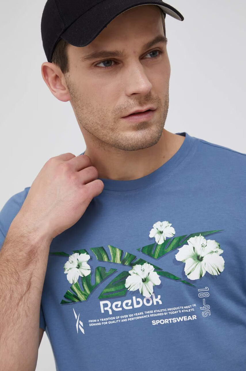Reebok Памучна тениска HB7246 - Pepit.bg